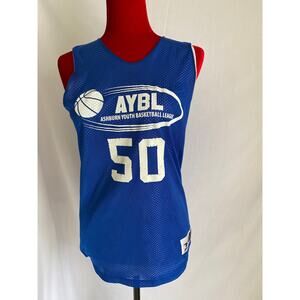 Youth Large Basketball Jersey Mesh reversible Royal Blue white Alleson Athletic